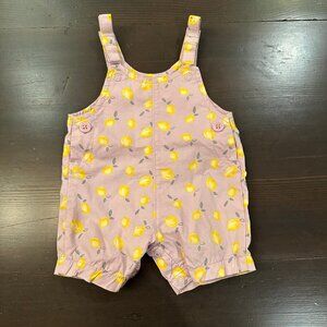 🍋 Carter’s Lemon Print Romper / Shortalls 🍋 👶 Size: Newborn (0m)